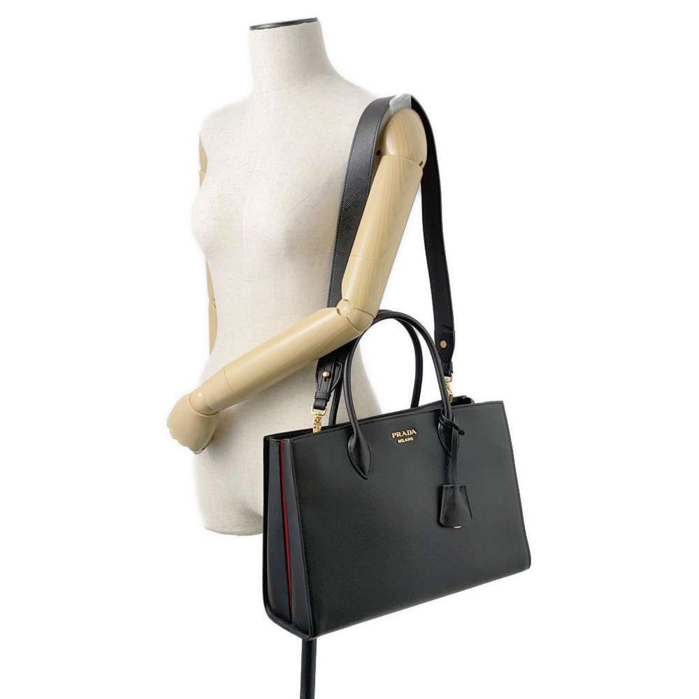Prada Sophie Leather Handbag Shoulder Bag Black - Picture 5 of 12